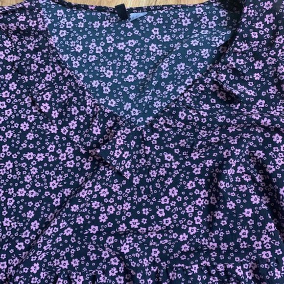 H&M Dresses Hm Divided Floral Baby Doll Style Dress Size Xl Poshmark
